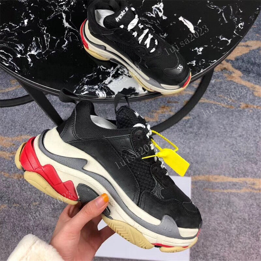 Designer Casual Shoes Women Men Mens SneakerTripe S Black Old Dad Daily Lifestyle Skateboarding Shoe Luxury Trendy Platform Walking Trainers Persona