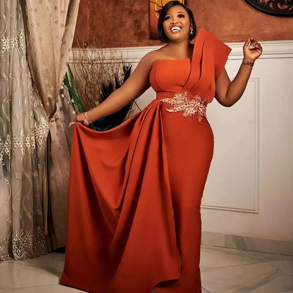 New Year&#039;s Plus Size Mermaid Evening Dresses with Overskirt Lace Applique Prom Dress Women Formal Party Gowns Vestido De Novia 2022