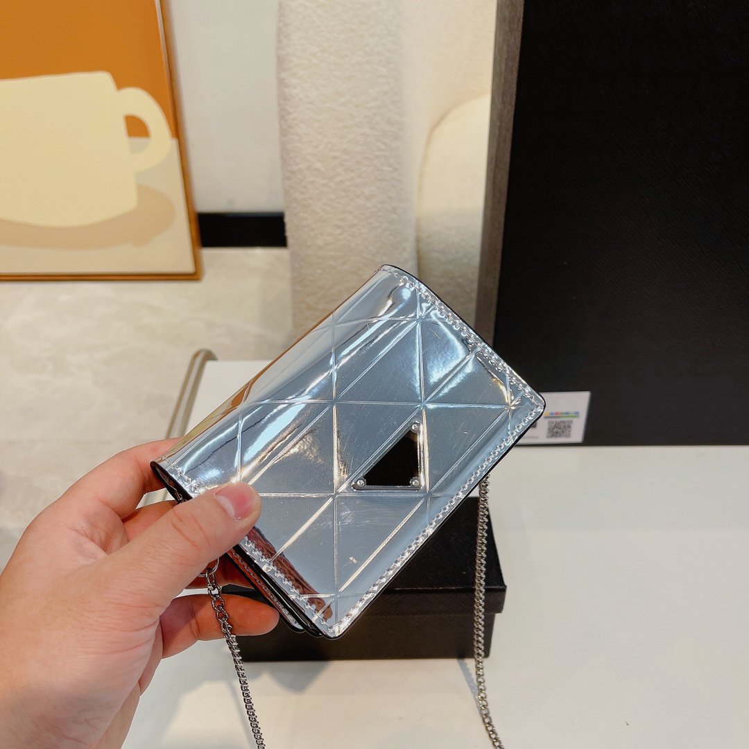 PRAD chain mirror drill Women Purse Handbags New Fashion Casual Small Square Bags High Quality Unique Designer Shoulder Messenger Bags