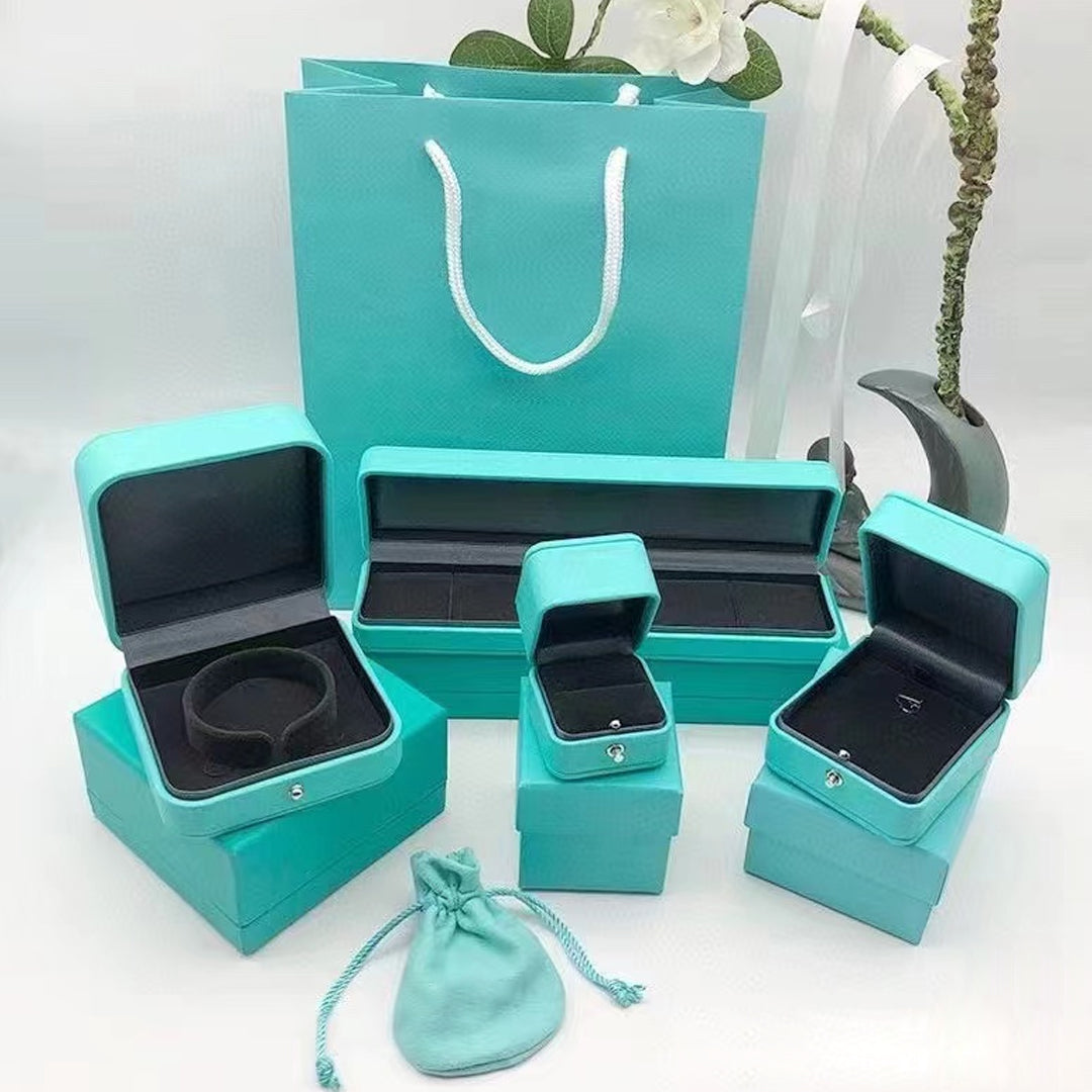 Classic Brand Design Package Jewelry Box For Ring Earring Bracelet Jewellery Set Exquisite Display Packaging Case bag