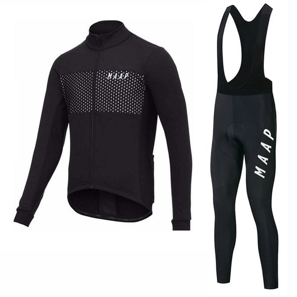 Pro Team MAAP Cycling Jersey Set Men Breathable Mountain Bike Outfits Long Sleeve Racing clothing Bicycle Sports uniform Y22061701
