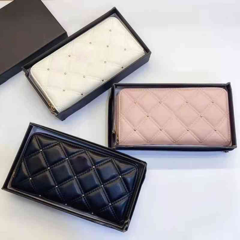 Designer Channel Bag Cc Wallet Card Holders Womens Mens Fashion New Long Handbag Simple Large Capacity Zipper Wallet Clip Box