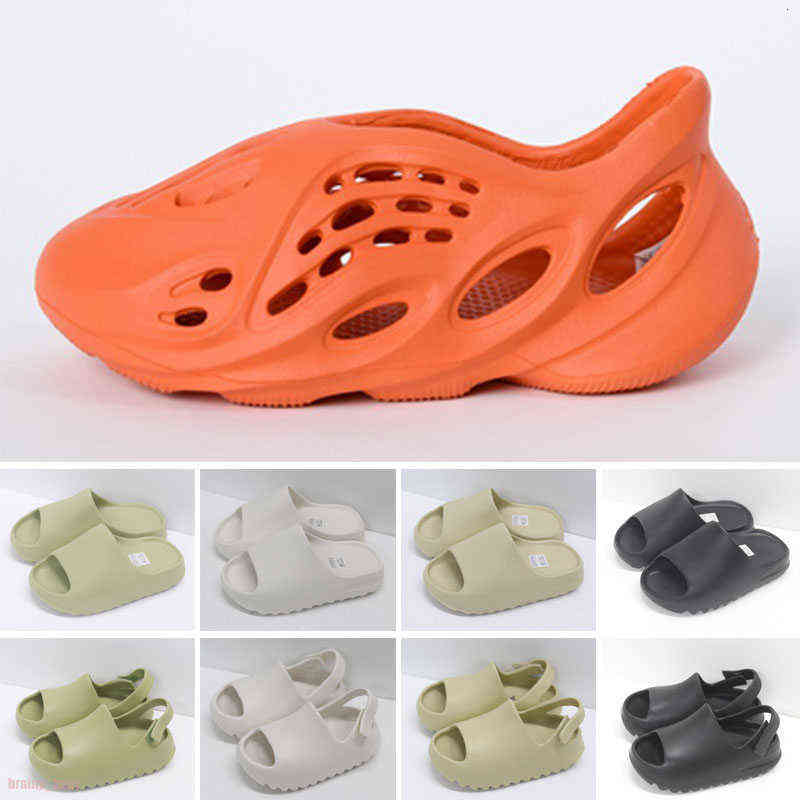 Fahion Fashion EVA Foam Runner Kan Slides Toddlers Infants Kids Childrens Slippers Triple Red White Black Desert Sand Bone Resint