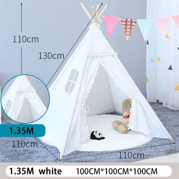 Childrens Tent Kids Play Room Party Game Tents Events Toy Foldable Wigwam for Children House Indian Teepee Pography Props 220621