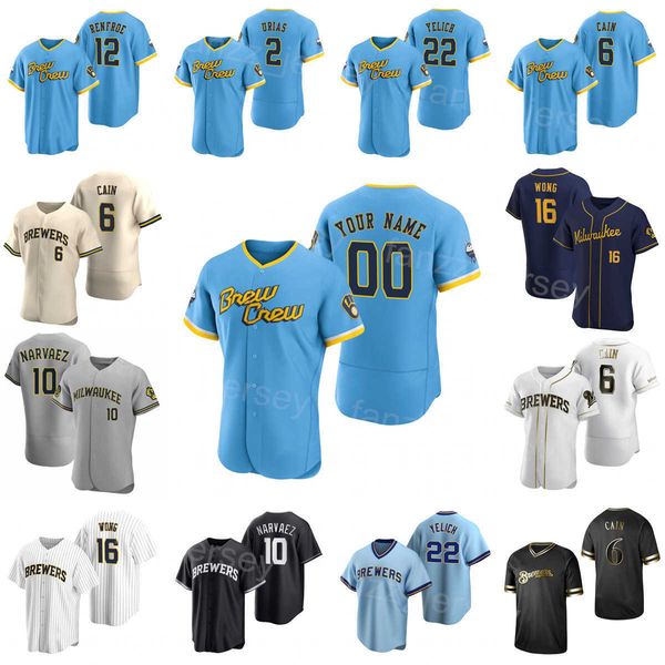 Man Woman Youth Baseball 2 Luis Urias Jersey Space City Connect 12 Hunter Renfroe 6 Lorenzo Cain 16 Kolten Wong Omar Narvaez 22 Christian Ye