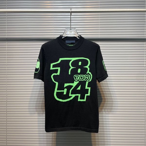 New AOP jacquard letter knitted sweater in autumn - winter 2022acquard knitting machine e Custom jnlarged detail crew neck cotton d3dwg3