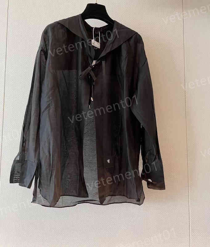 Womens Blouses Shirts Top Silk Lightweight Breathable Lapel Fabric Loose Design Shirts Tops Fashion Casual Luxury Blouses Designer For Women 0912