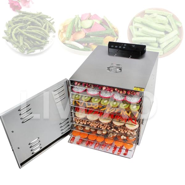 Fruit Vegetable Herb Meat Drying Machine Kitchen Home Commercial Snack Food Dehydrator With 10 Trays