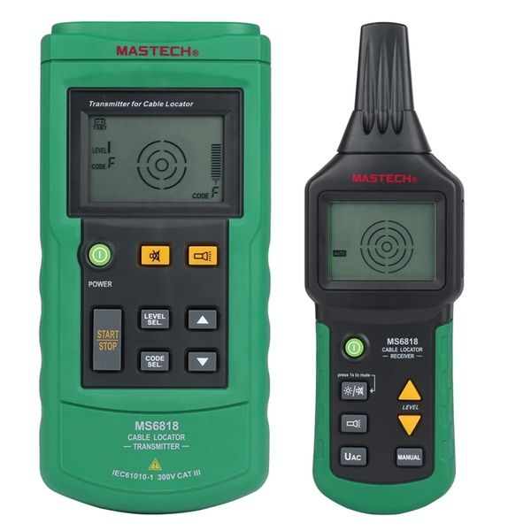 Electrical Instruments Mastech MS6818 Portable Professional Cable Locator Sockets Lines Tracker Metal Pipelines Detector Tester AC DC Voltag