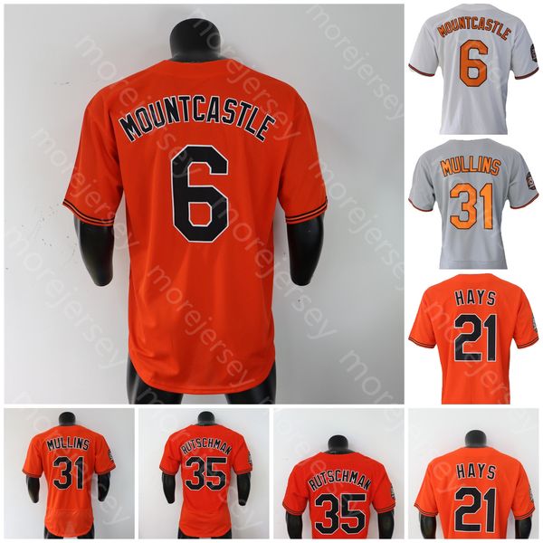 Baseball Ryan Mountcastle Jersey Austin Hays Cedric Mullins Adley Rutschman Orange White Grey Player Fans Men Women Youth