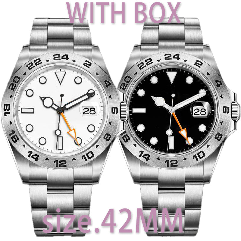 Mens Watch 42mm Master Design Adventure Gaming Mechanical Movement 904L Stainless Steel Luminous Water Resistant Lightning Hands luxury watch