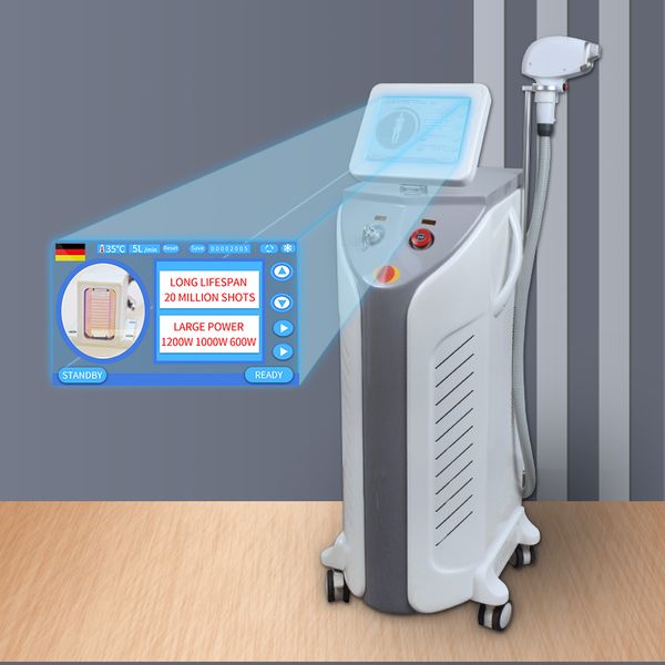 Three Wavelength Diode Laser Hair Removal Epilator Machine Relaxing Permanent 755 808 1064 nm Equipment 600W For Choose All Colors Type Beau