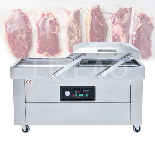 Dz-400-500 Double Chamber Kitchen Vacuum Packing Machine Rice Fruit And Vegetable Meet Fish Vacuum Sealer