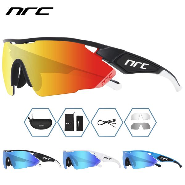 Cycling Eyewear 3Lens Road Bike Glasses UV400 Cycling Sunglasses TR90 Outdoor ATM Sports goggless Red Gafas Ciclismo Men