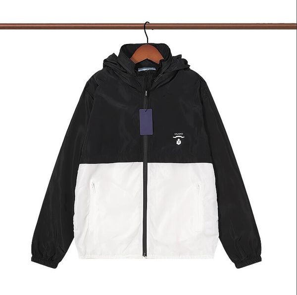 Mens Jacket Hip Hop Windbreaker Fashion Thin Jacket Coats With Letters Inverted triangle Men Women Streetwear Waterproof Outerwear Coat High