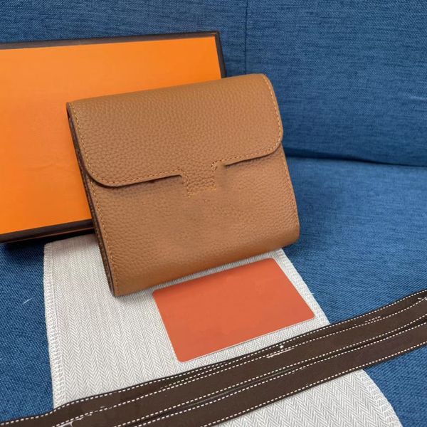 Luxurys Designers 2021 Fashion Lady Men Card Holders Wallet Interior Compartment Hasp Genuine Leather Letter Open Purse Coin Purses mini 985