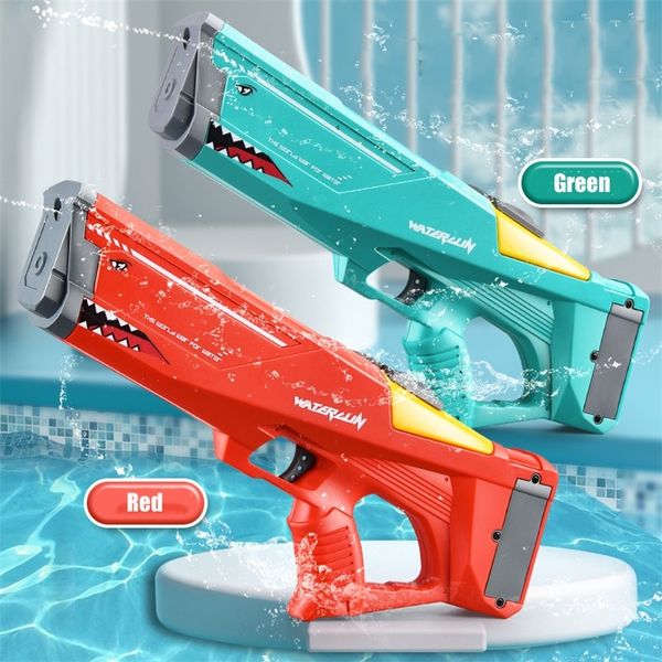 Automatic Electric Water Gun Children Outdoor Beach games Pool Summer Toys High Pressure Large Capacity Water Guns for adult 220708