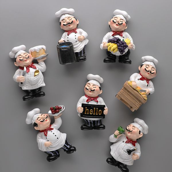 restaurant chef refrigerator pasted bread master 3d fridge magnet magnetic refrigerator pasted handmade collection great chefs