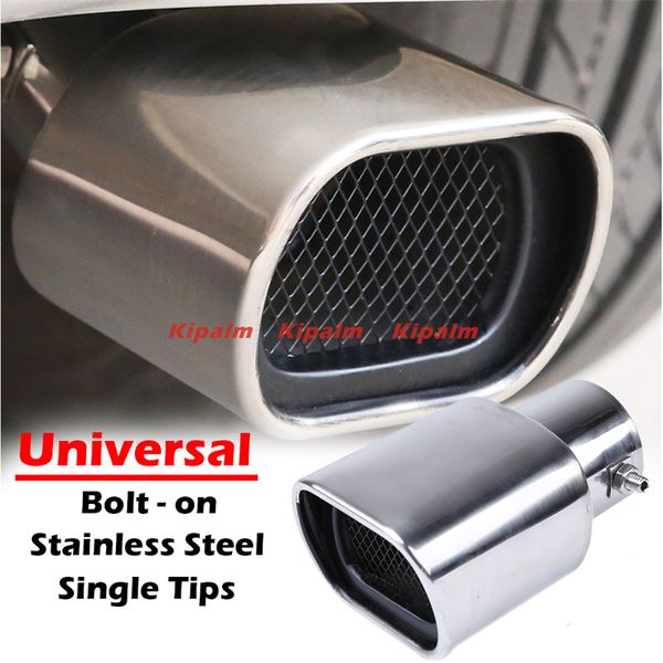 Universal Auto Exhaust Muffler Polished Series Stainless Steel Rectangular tailpipe Nozzle for Audi Benz VW BMW