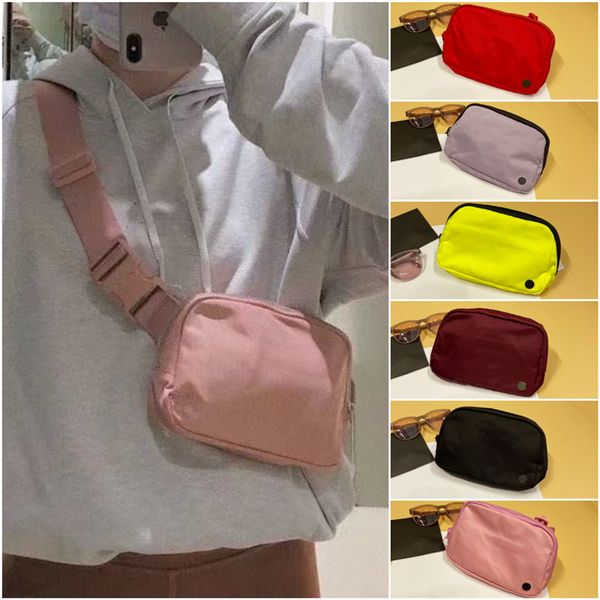 LL-90 Women Bags Outdoor Sports Running Excerise Gym Waistpacks Travel Phone Coin Purse Casual Waist Belt Travel Chest Pack Crossbody Bag