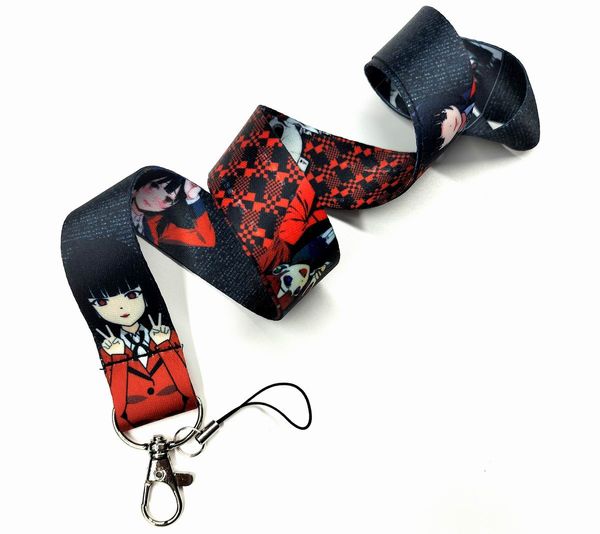 Cell Phone Straps & Charms 10pcs KAKEGURUI cartoon Chain Neck Strap Keys Mobile Lanyard ID Badge Holder Rope Anime Keychain Party Good Gifts