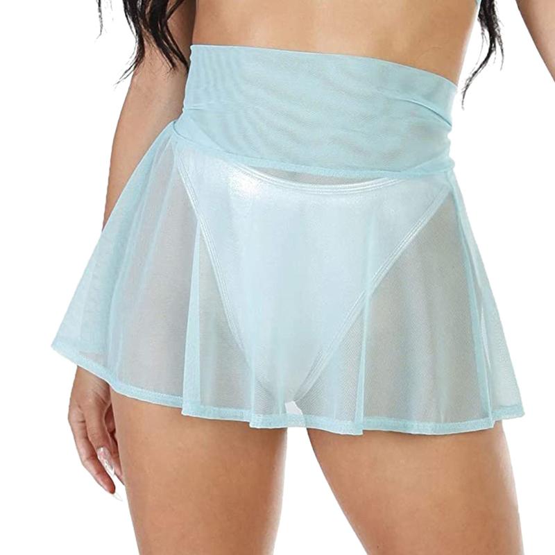 Women&#039;s Swimwear High Waist Bikini Cover Up Skirt Ruffle Trim Sheer Beach Shiny Wraps Cover-ups For Women Sxy WrapWomen&#039;s