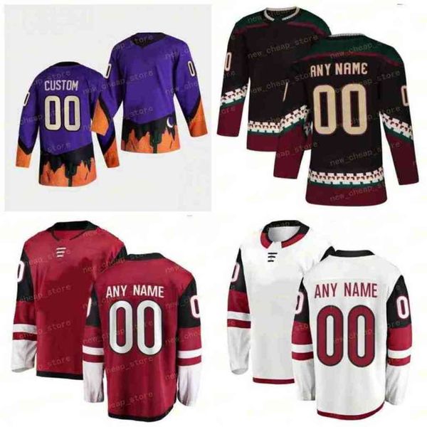 Custom Ice Hockey 44 Zack Kassian 9 Clayton Keller Jersey 18 Logan Cooley 81 Phil Kessel Blank Sport Uniform Long Sleeve Black Reverse Retro
