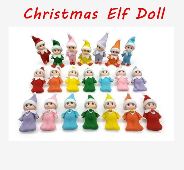 Fast Delivery 21 Style 2.5 Inch Christmas Elf Doll Mini Plush Xmas Old Man Dolls Gift On The Clothes Rack Wholesale