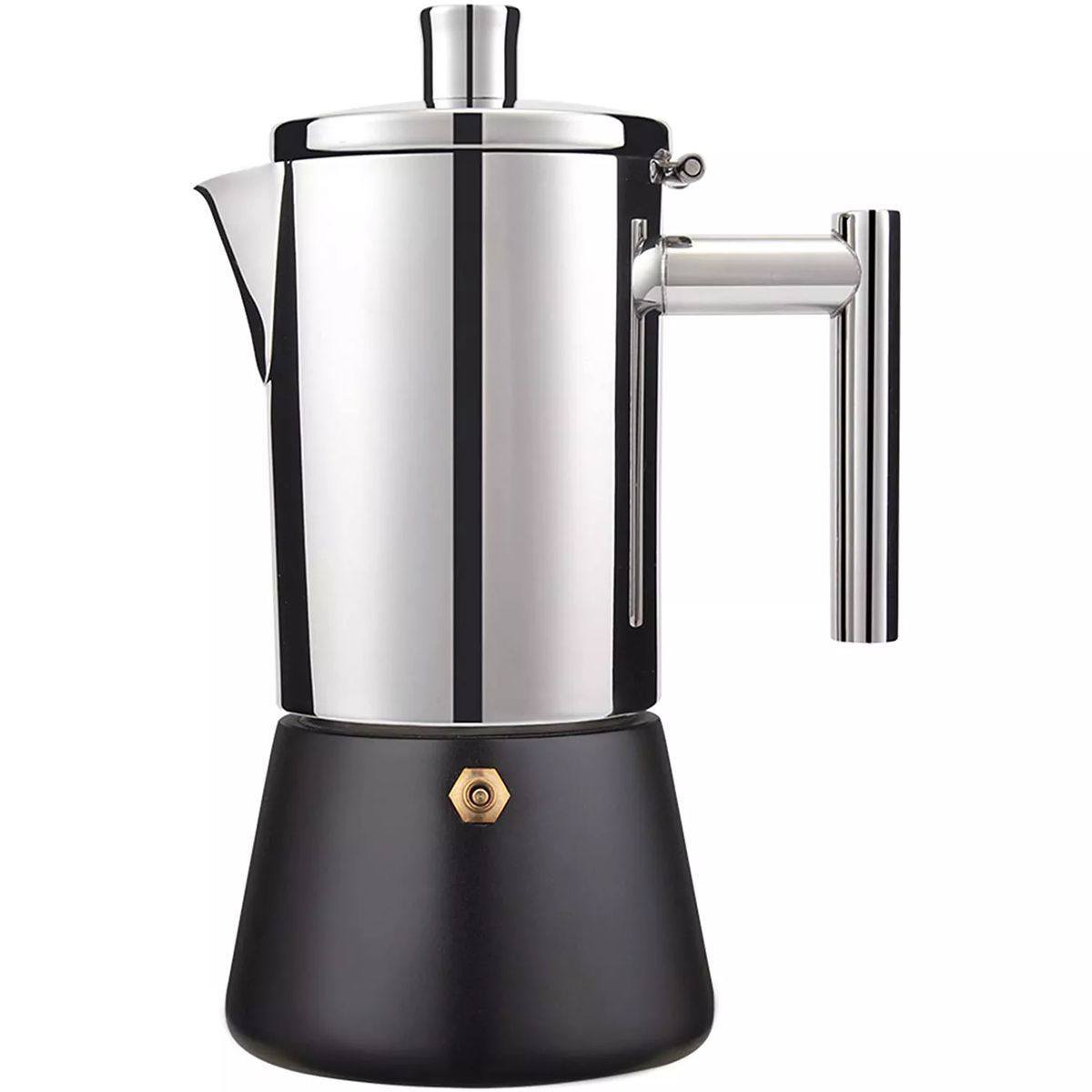 stainless steel stovetop espresso maker moka pot cuban coffee maker italian espresso maker for induction gas or electric stoves