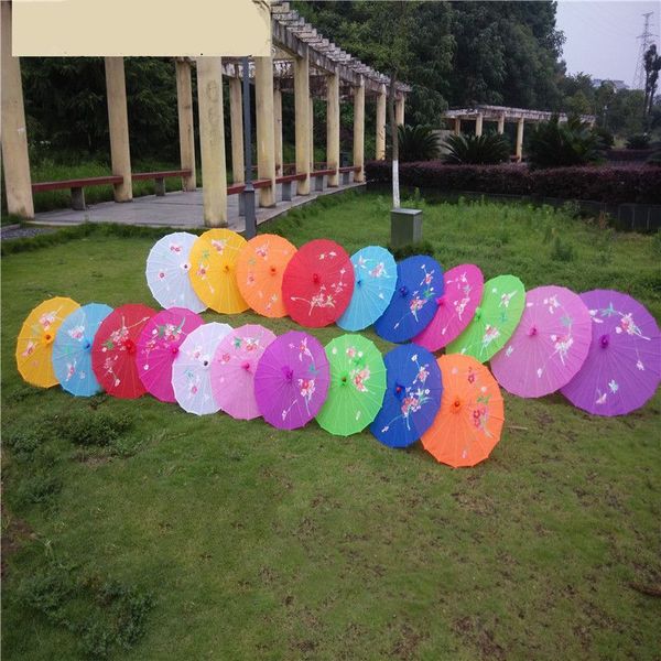 Japanese Chinese Oriental Parasol Wedding Props fabric Umbrella For Party Photography Decoration umbrella candy colors blank DIY personalize