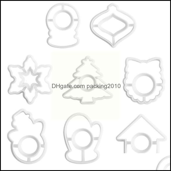 Baking Pastry Tools Bakeware Kitchen Dining Bar Home Garden Christmas Cookie Cutter Biscuit Stamp Fondant Dh6Do