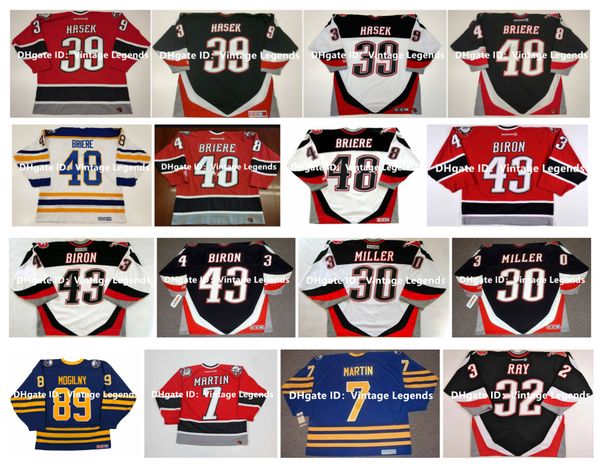 Vintage Koho CCM sabres Hockey Jersey 39 Dominik Hasek 48 Danny Briere 43 Marty Biron 7 Rick Martin 32 ROB RAY 30 Ryan Miller 89 Alexander M