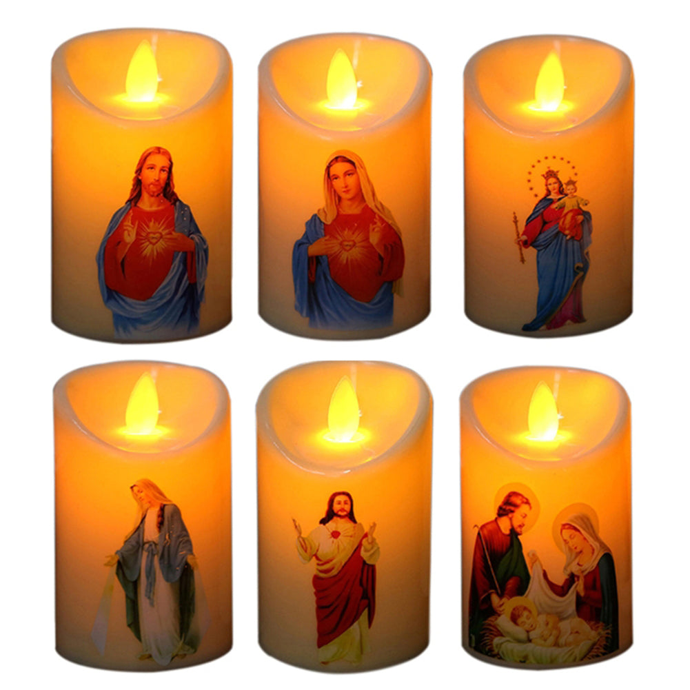 Flameless Candles Halloween LED Electronic Candle Flashing Flame For Home Decor Fake Candles