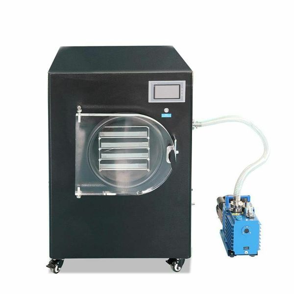 ZZKD U.S. Warehouse 4-6KG Food Vacuum Freeze Dryer Lyophilizer Sublimation Drying System with Vacuum Pump for Removing Water from The Frozen