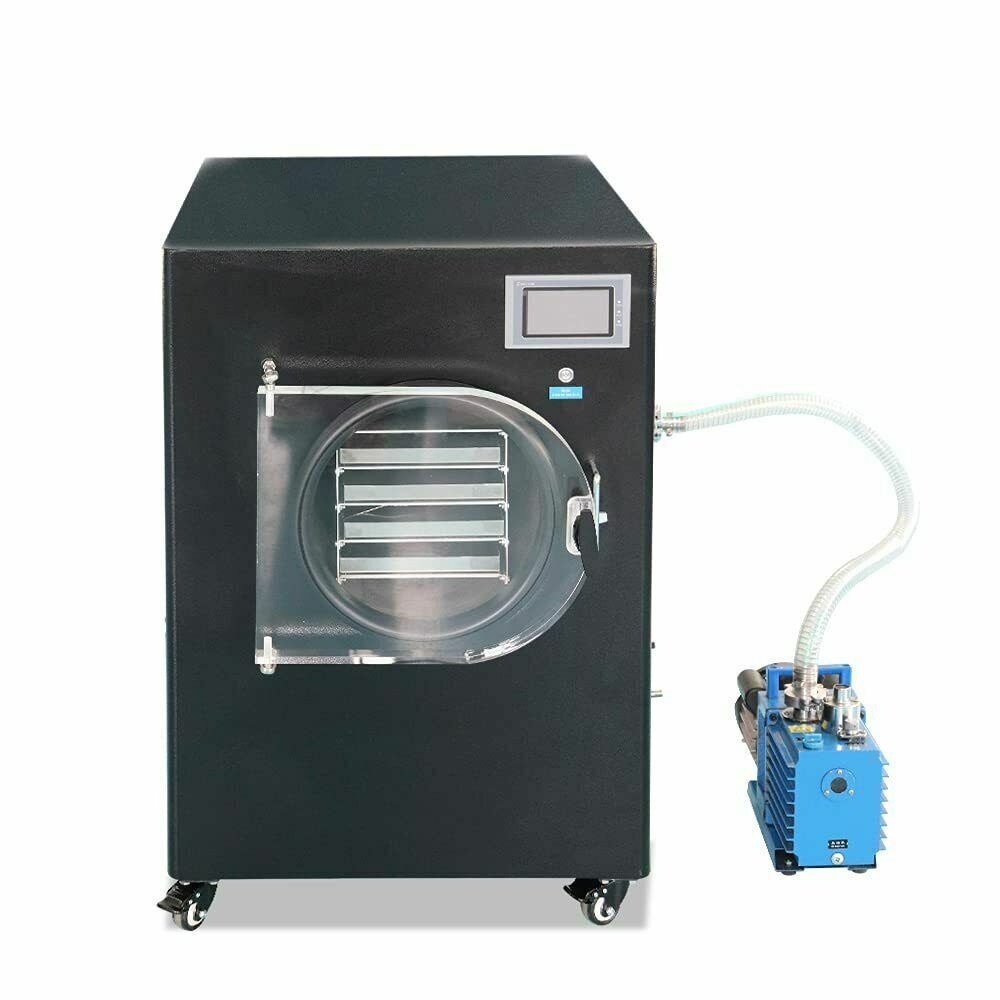 ZZKD U.S. Warehouse 4-6KG Food Vacuum Freeze Dryer Lyophilizer Sublimation Drying System with Vacuum Pump for Removing Water from The Frozen Samples