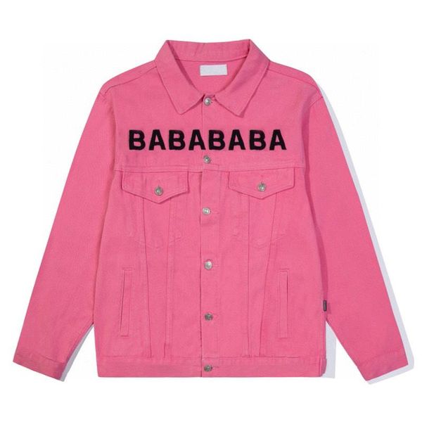 Men Designer Jacket Fashion Denim Coat Letter Printed Long Sleeve Outerwear 4 colors Fashion Jackets