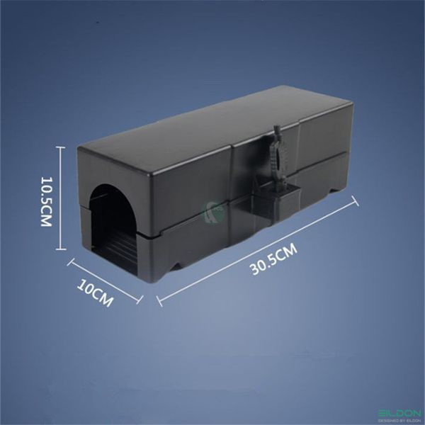 Big Tunnel Bait Station Mouse Trap Pest Control 31cm 12in Plastic Mice Catcher Tool Simulate Rat Hole Catch Release Cage with Lock Safe for