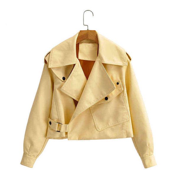 Ailegogo New Arrival Autumn Women Pu Faux Soft Leather Wallet Campera Chaqueta Cuero Mujer Modis Coat Women Veste Cuir De Couro L220728