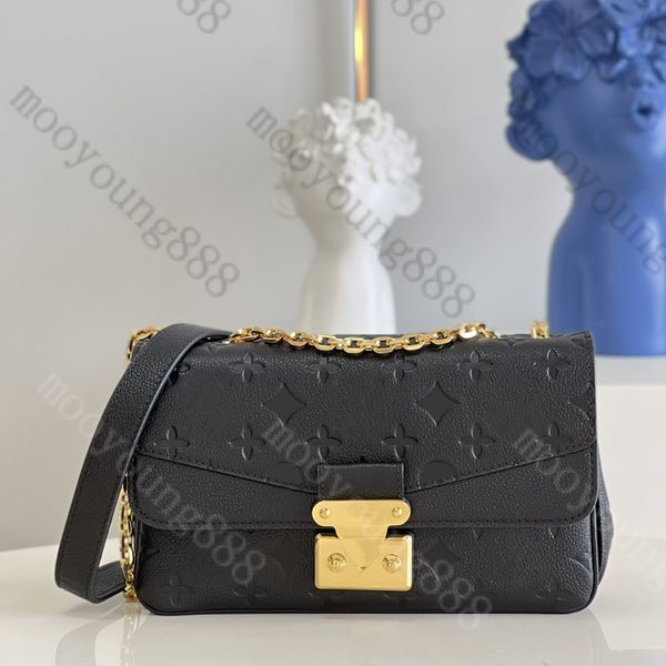 12A Upgrade Mirror Quality Luxury designers Black Embossed Womens Bag Marceau Handbags Envelope Purse Flap Bag Genuine Leather Canvas Should