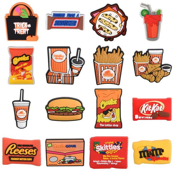 Hot Sell Classic 2D Food Shoe Charms Custom Plastic Candy Charms for clog and Wristband Gift Decoration by DHL-Fedex