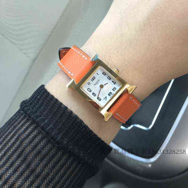 fashion women&#039;s watch designer Fashion table Capecod Memphis h gold digital orange lychee grain leather small