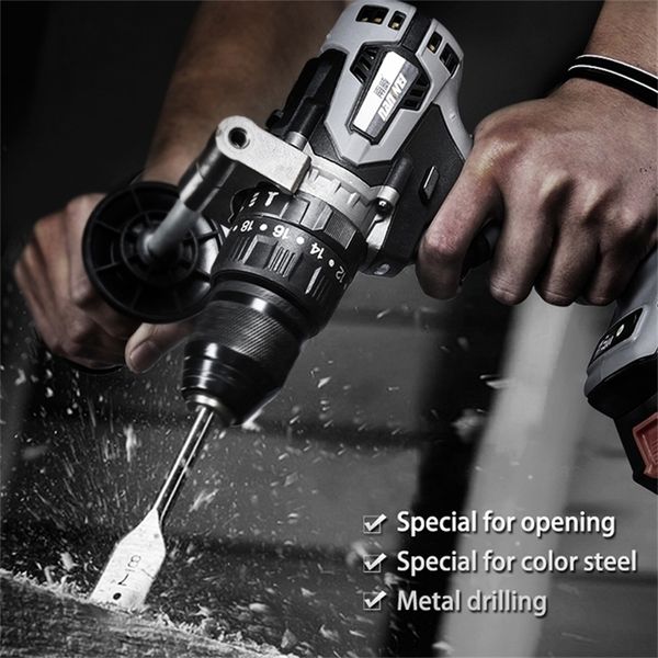 21V cordless hammer drill Industrial grade brushless impact drill 1-2&quot; Metal Auto-locking Chuck 2000AH Battery T200324