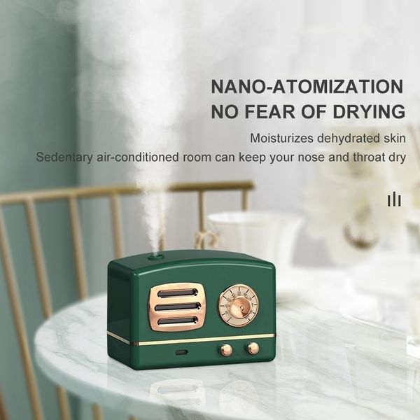 Retro Humidifier Creative Small Ultra Big Fog Amount Home Office With Clean Air USB Charging Y200416