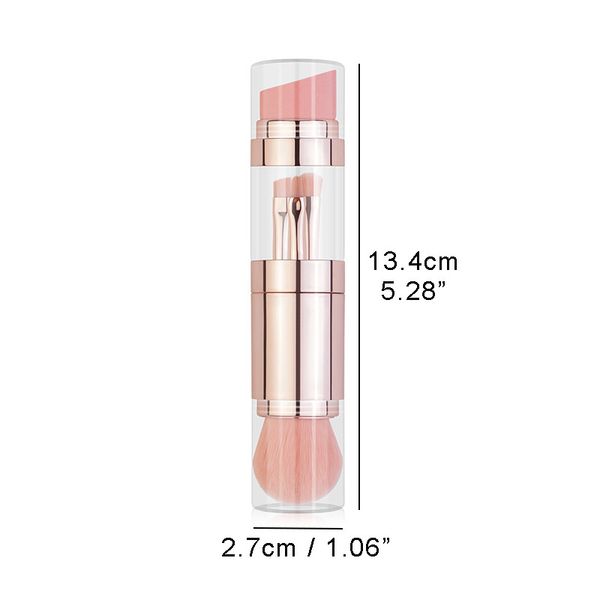 5in1 Makeup Brushes Set Multifunctional Portable Foundation Loose Blush Eyeshadow Eyebrow Lip Brush Powder Puff Sets Make Up Tool Juego De P