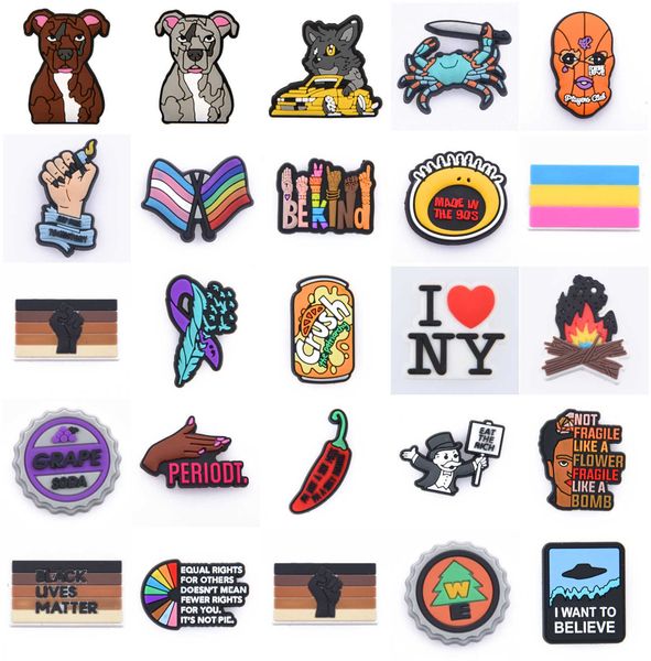 New Custom Good Quality 1 pcs PVC clog shoe Accessories Garden Shoe Decorations Fit For clog Shoes Charms Birthday Present