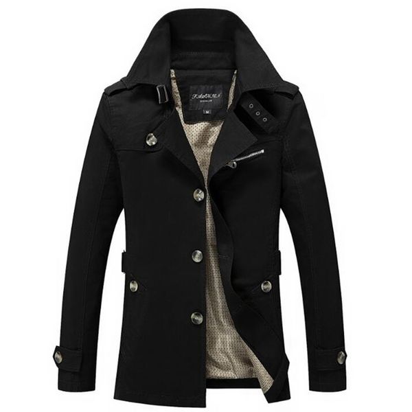 Sale Fashion High Quality Thick Men Trench Coat Warm Outerwear Casual Men Jacket With Big Size M-5XL Men Overcoat 201127