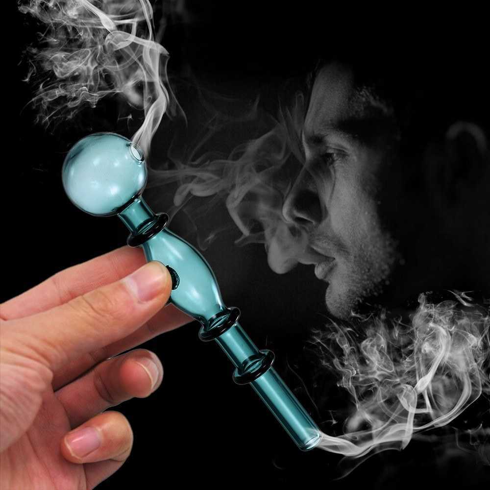 Transparent Tobacco Smoking Pipe Glass Oil Burner Pipe Glassware Herb Hookah Cigarette Shisha Tube Pipes dab rig bong