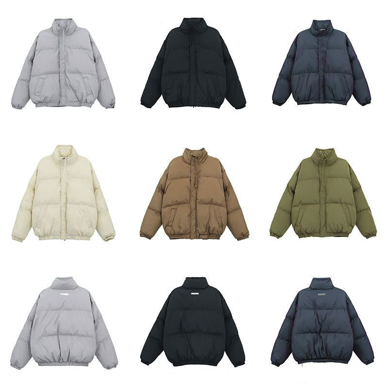 winter jacket stand collar hooded black expedition jackets cotton jacket waterproof fabric designer parka men&#039;s and women&#039;s outdoor sports