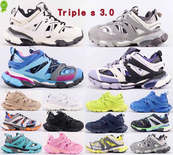 Luxurys Women Mesh Nylon Printed Shoes 3m Triple S Platform Casual Designer Men Track 3 .0 Sneakers 100 %Leather Trainers Training Shoe High