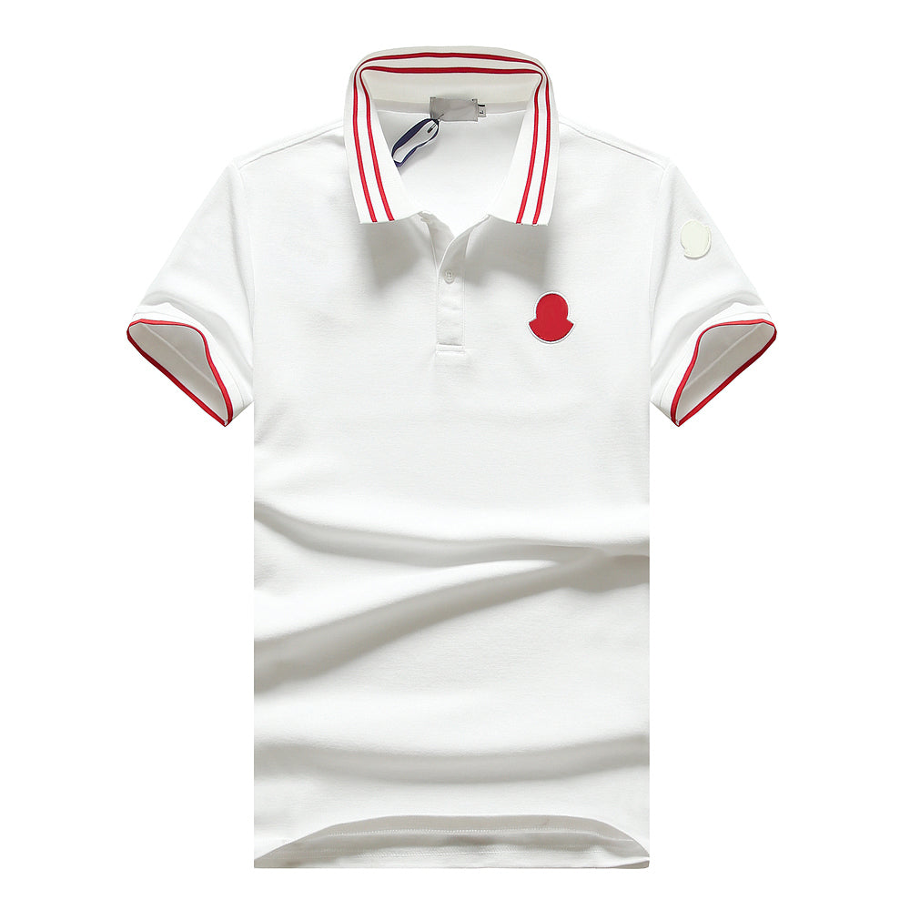 Mens Monclair T shirts Designer polos Shirt Luxury Tees Classic Black white red blue trapstar